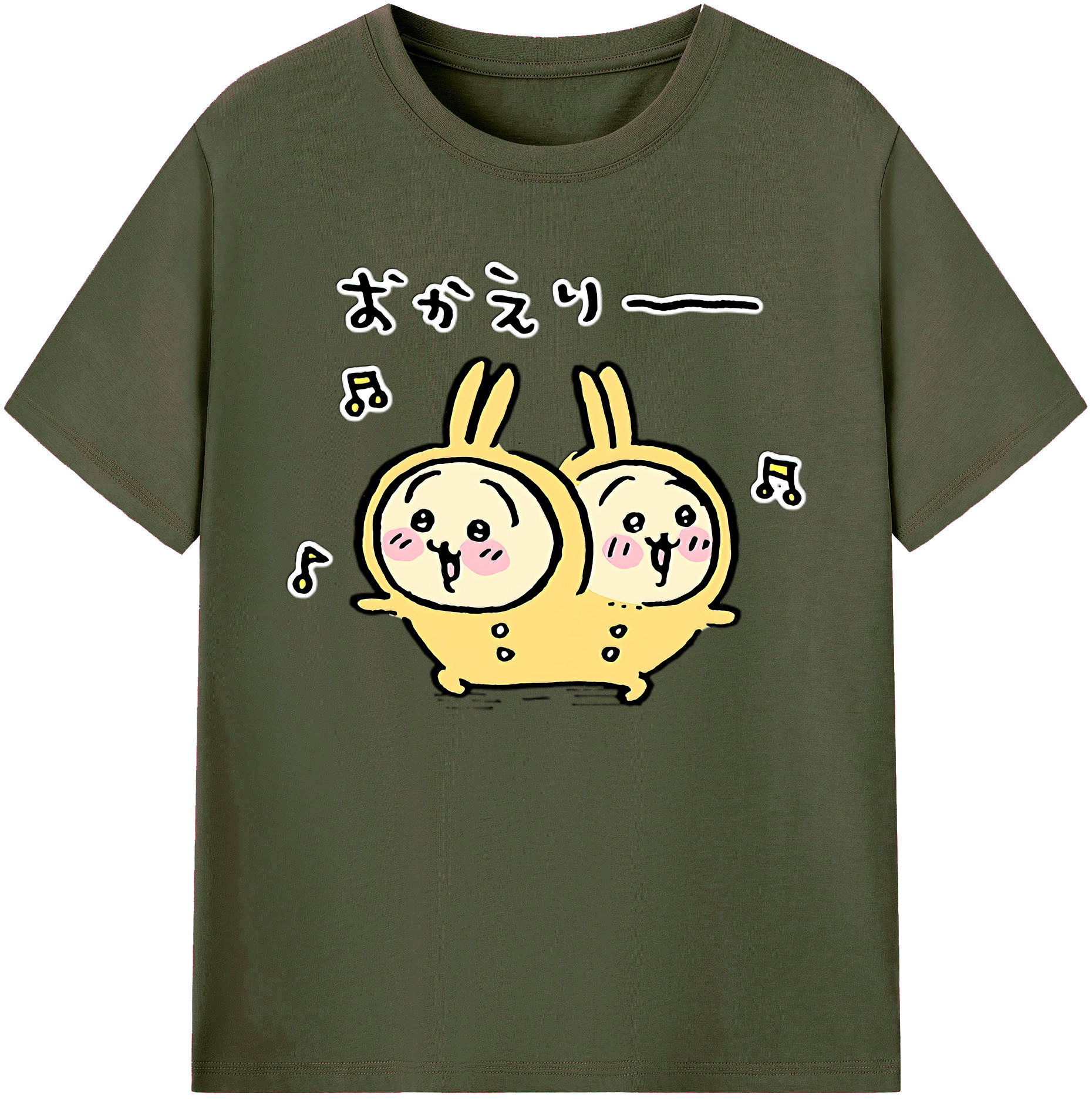 （画像用） ちいかわ うさぎ Chii-kawa usagi 綿100％ メンズ半袖Tシャツ｜肌触りやわらか＆通気性